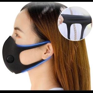 3 fashion masks with breathing valve filters